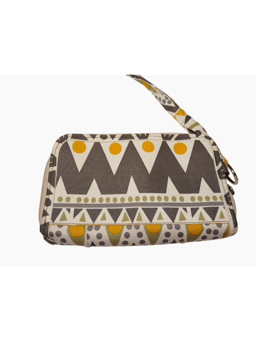 For Freedom Sak Saum Geometric Wristlet Clutch Zip Compartments Strap Repurpose